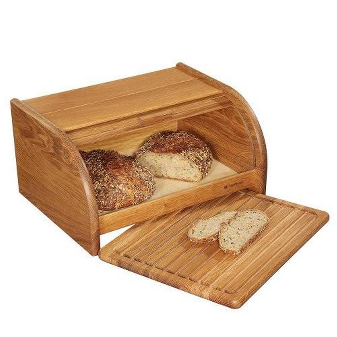 zassenhaus-oak-bread-bin-&-board - Zassenhaus Oak Bread Bin & Board 