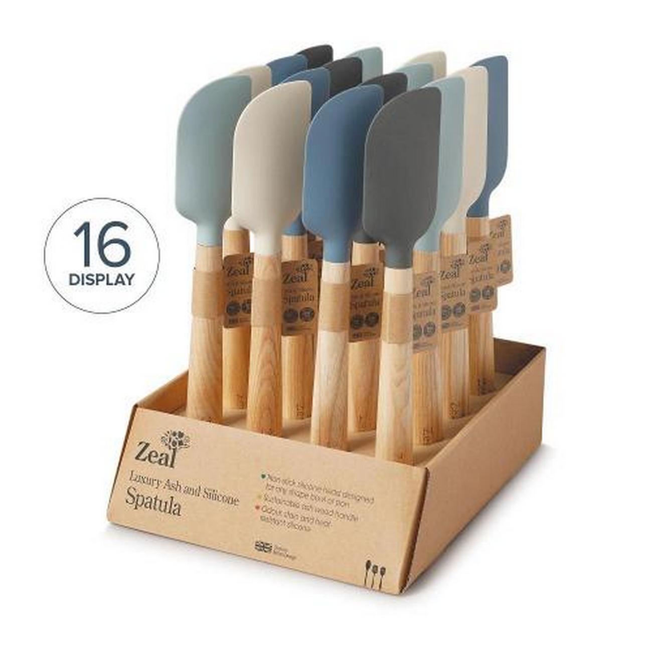 zeal-ash-wood-handled-spatula-assorted-26cm - Zeal Ash Wood Handled Spatula Assorted 26cm 