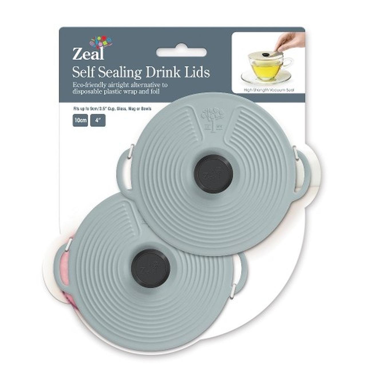 zeal-silicone-self-sealing-lid-10cm-assorted - Zeal Silicone Self Sealing Lid 10cm Assorted Colours