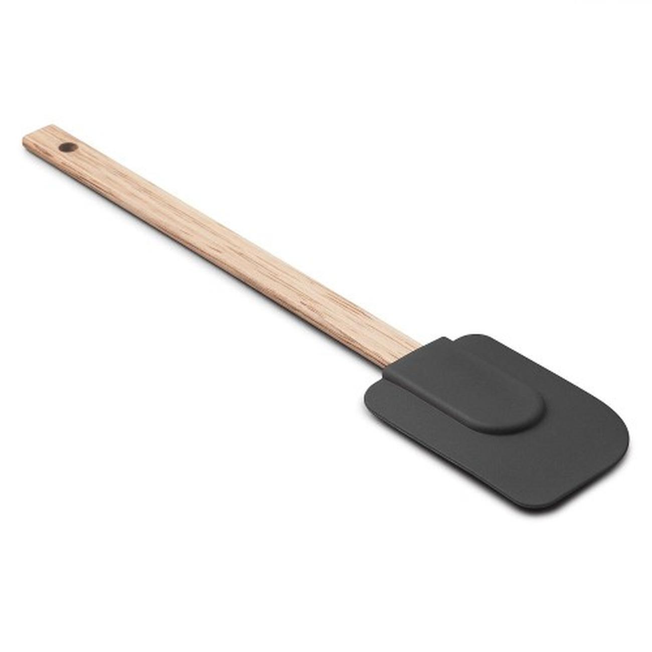 zeal-silicone-spatula-wooden-handle-grey - Zeal Silicone Spatula with Wooden Handle Grey