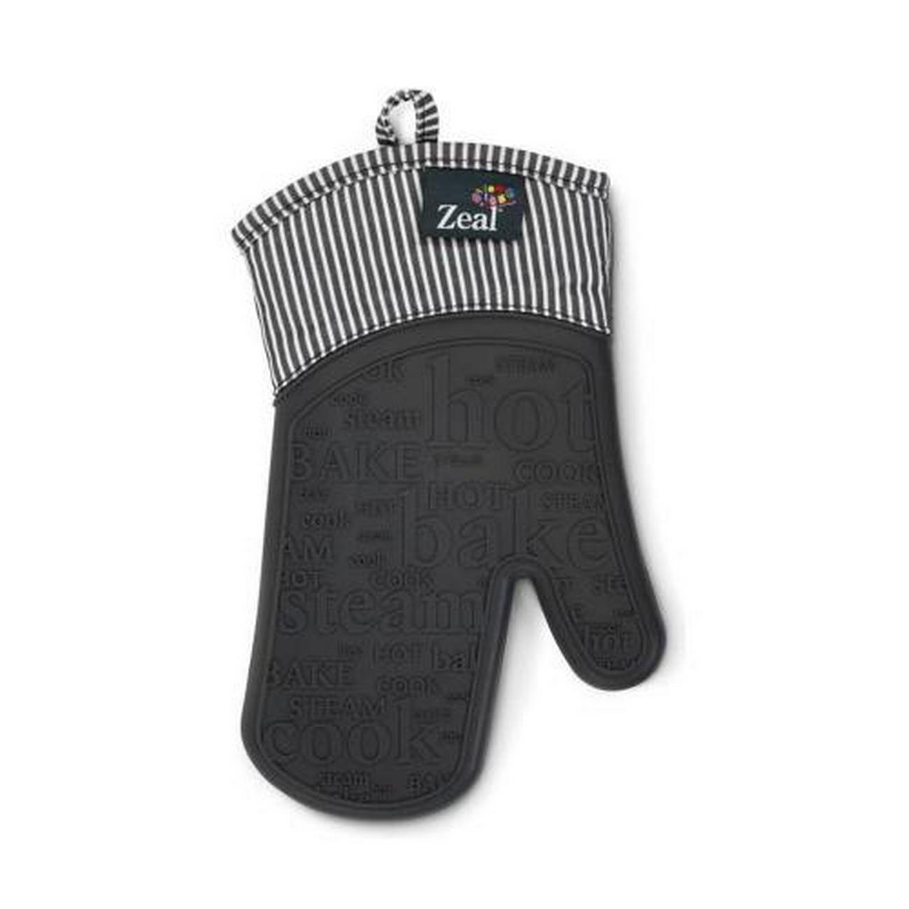 zeal-steam-stop-single-oven-glove-stripe-silicone - Zeal Steam Stop Silicone Single Stripe Oven Glove