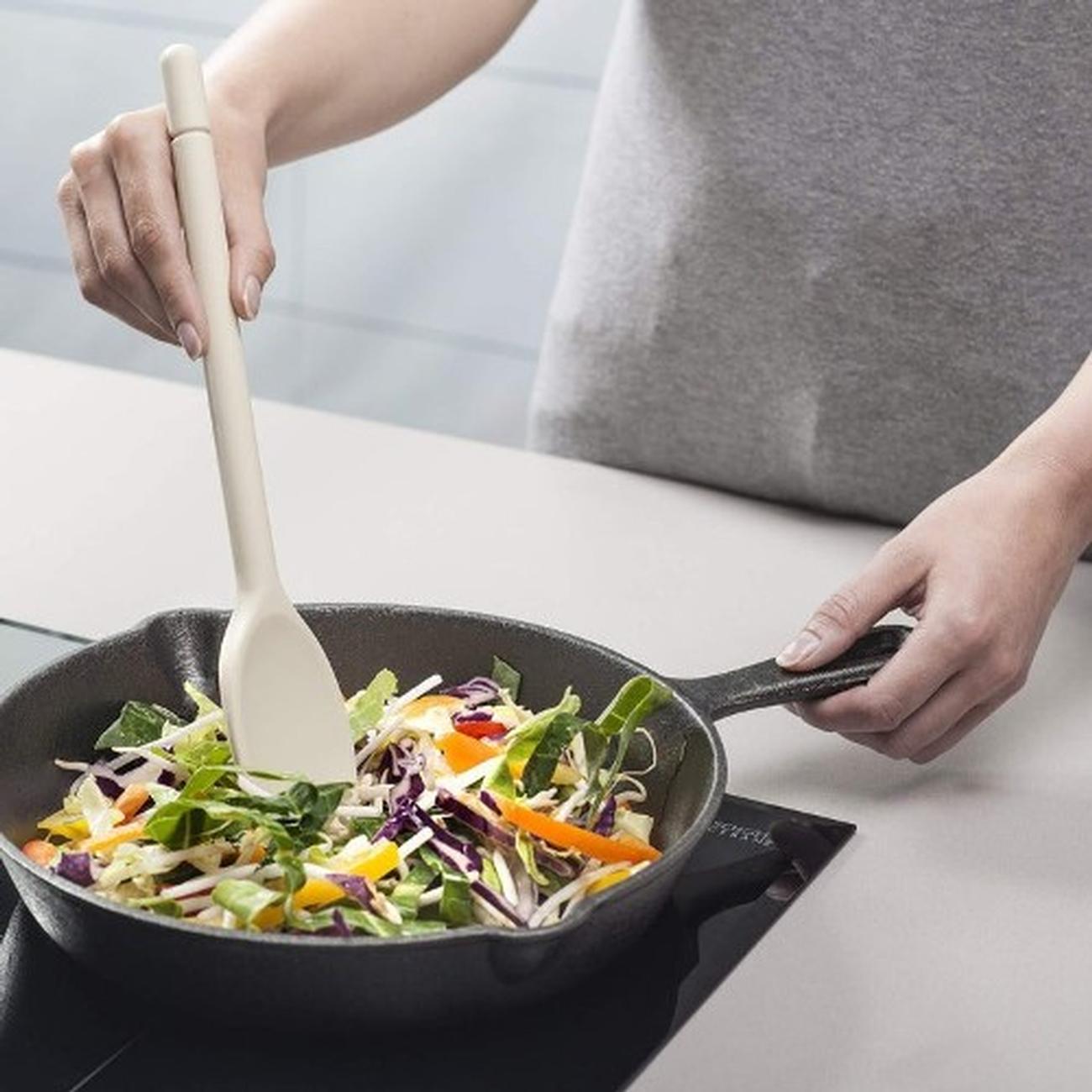 zeal-traditional-cook-spoon-25cm-silicone-grey - Zeal Silicone Traditional Cooks Spoon