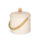 pebbly-indoor-compost-bucket-7-litre-charcoal-filter - Pebbly Indoor Steel Compost Bin 7L Cream