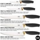 taylors-eye-witness-brooklyn-brass-5pc-kitchen-knives-set - Taylor's Eye Witness Brooklyn Brass 5pc Kitchen Knife Set