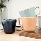 siip-navy-reactive-glaze-scalloped-edge-mug - Siip Reactive Glaze Scalloped Edge Mug Navy