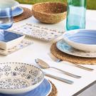 rectangular-plate-25x15cm-monaco-blur-elite-brillo - Monaco Blue Floral Rectangular Platter 25x15cm