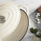 barbary-oak-oval-casserole-29cm-oval-cream-cast-iron - Barbary & Oak Foundry 29cm Oval Cast Iron Casserole-Cream