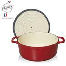 chasseur-round-casserole-cocotte-ronde-28cm-redcream - Chasseur Round Casserole 28cm-Red & Cream