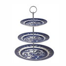 blue-willow-3-tier-cake-stand - Blue Willow 3 Tier Cake Stand
