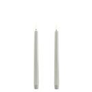 uyuni-led-taper-candle-dusty-green-smooth - Uyuni Lighting Taper Candle Dusty Green Smooth Set of 2
