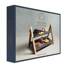 artesa-2-tier-slate-and-wood-serving-stand - Artesa 2 Tier Slate & Wood Serving Stand
