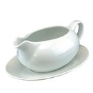 apollo-gravy-boat-saucer-550ml-ceramic - Apollo Porcelain Gravy Boat & Saucer 550ml