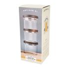 artisan-street-3pc-set-stacking-glass-containers - Artisan Street Stacking Storage Jars Set of 3