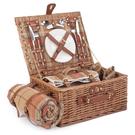 autumn-red-tartan-picnic-basket-2-person - 2 Person Autumn Red Tartan Picnic Hamper