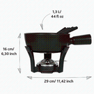 boska-cheese-fondue-set-nero-black-1300ml - Boska Cheese Fondue Set Nero 1.3L