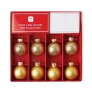 talking-tables-placecard-holders-botanical-nutcracker-gold-baubles - Botanical Nutcracker 8pk Gold Baubles Place Card Holders