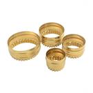 eddingtons-set-of-4-brass-fluted-scone-cutters - Eddingtons Brass Round Fluted Cutter 4pc