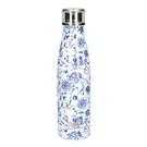 built-500ml-stainless-steel-hydration-bottle-blue-floral - Built 500ml Perfect Seal Stainless Steel Water Bottle Blue Floral