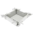 walton-county-ticking-grey-bread-basket - Walton & Co County Ticking Suffolk Grey Bread Basket