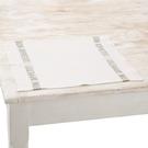 charvet-editions-linen-placemat-napkin-white-green-bon-appetit - Charvet Editions Linen Placemat White, Green Bon Appetit