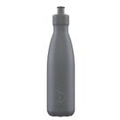 chillys-sports-bottle-mono-grey-500ml - Chilly's 500ml Sports Bottle Mono Grey
