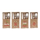 eddingtons-Christmas-jute-sleeve-cutlery-holder-4pc - Christmas Jute Sleeve Cutlery Holder Set of 4