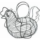 chrome-hen-basket-egg-storage - Chrome Chicken Egg Basket