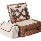 classic-fitted-picnic-basket-4-person - 4 Person Classic Fitted Picnic Hamper
