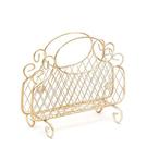 ihr-napkin-holder-stand-antique-gold-white - IHR Napkin Holder Stand Antique Gold White