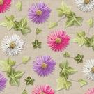 ihr-cocktail-napkins-autumn-asters-linen - IHR Cocktail Napkins Autumn Asters Linen
