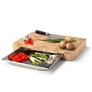 continenta-cutting-board-stainless-steel-drawer-large - Continenta Cutting Board & Stainless Steel Roasting Dish, Large