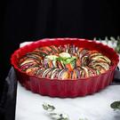 emile-henry-dish-pie-dish-28cm-red - Emile Henry Red Deep Flan Dish 28cm