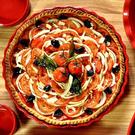 emile-henry-deep-tart-dish-red-24cm - Emile Henry Red Deep Flan Dish 24cm