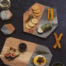 typhoon-elements-black-marble-acacia-rectangular-cheese-board - Typhoon Elements Marble & Acacia Rectangle Serving Board