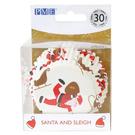 PME-30-foil-baking-cases-santa-and-sleigh - PME 30 Foil Baking Cases Santa & Sleigh