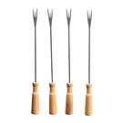 boska-set-of-4-fondue-oslo-forks-oak-wood - Boska Fondue Forks Oslo 4pc
