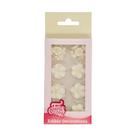 fun-cakes-edible-sugar-decorations-blossom-mix-white-yellow-32pc - FunCakes Sugar Decoration Blossom Mix White Yellow 32pc