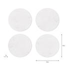 garden-trading-white-marble-coasters-round-4-piece-set - Garden Trading Set of 4 White Marble Coasters