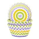 house-of-marie-cupcake-cases-chevron-spring-50pk - House of Marie Baking Cups Chevron Spring 50pc