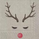 ihr-lunch-napkins-cool-rudolph-brown - IHR Lunch Napkins Cool Rudolph Brown