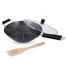 ken-hom-excellence-non-stick-carbon-steel-wok-4pc-set-31cm - Ken Hom Excellence Non-stick Carbon Steel 4pc Wok Set 31cm