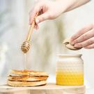 kitchen-pantry-yellow-honey-pot-wooden-drizzler - Kitchen Pantry Honeypot & Dipper Yellow