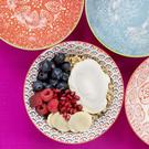kitchencraft-set-of-4-patterned-cereal-bowls-ceramic-brights-design - KitchenCraft Set of 4 Patterned Ceramic Bowls 'Brights Design'