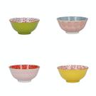 kitchencraft-set-of-4-patterned-cereal-bowls-ceramic-brights-design - KitchenCraft Set of 4 Patterned Ceramic Bowls 'Brights Design'