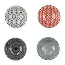 kitchencraft-set-of-4-patterned-cereal-bowls-ceramic - KitchenCraft Set of 4 Patterned Ceramic Bowls