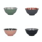 kitchencraft-set-of-4-patterned-cereal-bowls-ceramic - KitchenCraft Set of 4 Patterned Ceramic Bowls