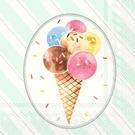 ihr-lunch-napkin-oh-happy-ice-cream-light-gray - IHR Lunch Napkin Oh Happy Ice Cream Light Grey