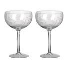 etched-champagne-coupe-glasses-set-of-2 - Etched Champagne Coupes Laurel Set of 2