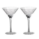 etched-laurel-martini-glasses-set-of-2 - Etched Martini Glasses Laurel Set of 2