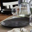 costa-nova-oval-platter-45cm-livia-matte-black - Livia Oval Platter Matte Black 45cm 